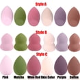 thumbnail image 2 of 1 Pc 3 Shapes Waterdrop Multi-color Makeup Sponge Cosmetic Puff Blending Sponges Foundation Powder Puff TYPE A-WINE RED, 2 of 8