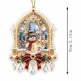 thumbnail image 3 of Cheapark 2D Flat Acrylic Christmas Snowman Hanging Ornament Lightweight Tree Pendant for Xmas Tree Holiday Home Party Decor Gift, 3 of 7