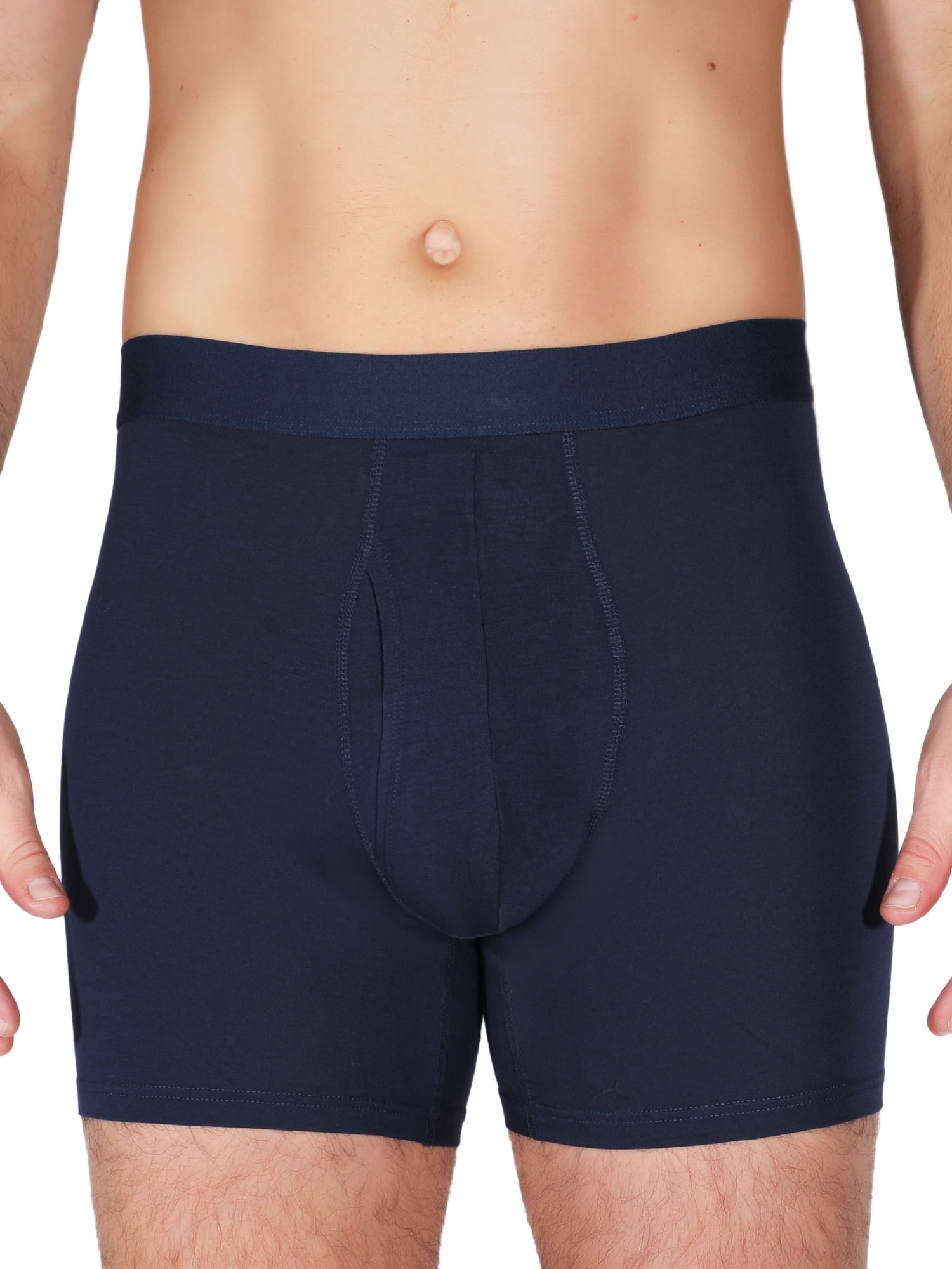 George Men's Soft Touch Rayon Boxer Briefs Underwear with Anti-Odor Feature, 3-Pack