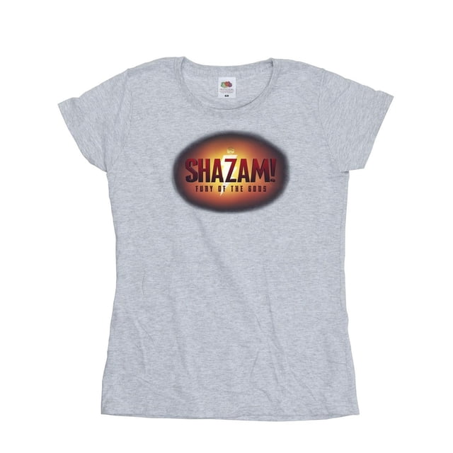 DC Comics T-Shirt en Coton pour Femmes Shazam Fury Of The Gods Logo 3D Évasé