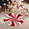 thumbnail image 3 of Alfombras De Baño Navideñas Alfombras De Baño Redondas Navideñas Con Copos De Nieve Rojos De 24 Pulgadas Antideslizantes Bonitas Decoraciones Festivas Navideñas Con Temática Invernal Alfombras De Ba, 3 of 4