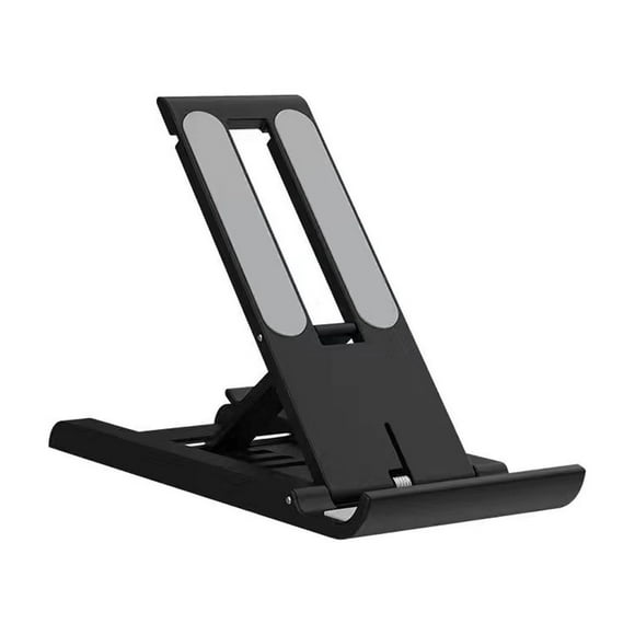 Folding Phone Holder Desktop Stand Multi Universal Mount Bracket Angle ABS Flexible Tablet Universal Mount Mini Impact-resistant Bracket Laptop Black
