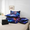 thumbnail image 3 of Manfei Safari Lion Bedding Comforter Set 7pcs,Jungle Animal Queen Bedding Sets,Galaxy Starry Night Queen Sheet Sets,Reathable Room Decoration Reversible, 3 of 5