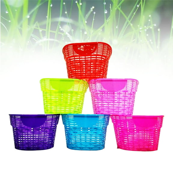 Milisten Assorted Color Basket with Lid and Front Handlebar Storage, Easy to Install and