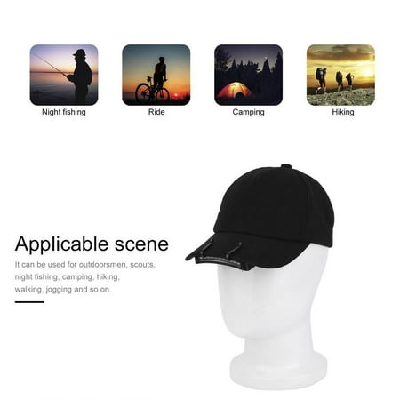 11 led clip on cap hat light camping walking working jogging