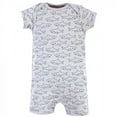 thumbnail image 4 of Hudson Baby Infant Boy Cotton Rompers, Shark Patrol, 6-9 Months, 4 of 5