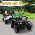 thumbnail image 3 of 12V Kids Ride on Toys Cars with Parents Control, Toddler Electric Ride on Truck Car with Early Education Function, Riding Toy with 4 Wheel Suspension, MP3, USB, Electric Vehicle for Aged 3+, Black, 3 of 8