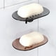 thumbnail image 3 of 2 jaboneras de pared para baño, de plástico, con gancho (negro), 3 of 8