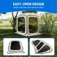 thumbnail image 4 of Dextrus 6x6ft Outdoor Pop Up Camping Tent with 4 Mesh Zipper Doors, Beige, 4 of 10