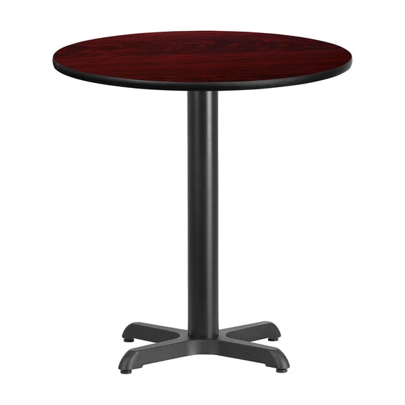 Bowery Hill 24" Round Restaurant Dining Table in Black Mahogany