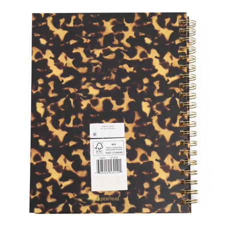 Pearhead Tortoiseshell Spiral Notebook, College-Ruled, 8 x 10.5 Inches