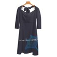 thumbnail image 2 of Robe à Encolure Carrée Électrique Douce Robe d'Été Femme Élégante Imprimé Licou Robe Stingray Animal Poisson Océan Stinger Bleu, 2 of 5