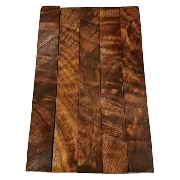 Burled Highly Figured Walnut Pen Blanks - 3/4" x 3/4" x 6" (5 Pcs)