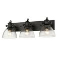 thumbnail image 2 of Yep by Golden Lighting Hines 3-light Semi-Flush Mount in Matte Black and Seeded Glass, 2 of 3