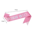 thumbnail image 4 of YAOMOBB Pageant Crown for Girls Birthday Party Accessories Etiquette Belt Queen Crown Two piece Set with Letter Printed Long Ribbon Inlay, 4 of 6
