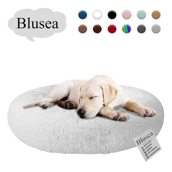 Blusea Soft Plush Round Pet Bed Cat Soft Bed Cat Bed for Cats Dogs