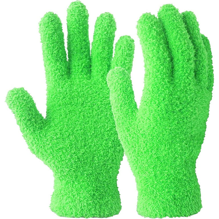 EvridWear Microfiber Auto Dusting Cleaning Gloves Mittens for Office House  Cleaning Cars Trucks, L/XL 