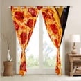 thumbnail image 4 of Pizza Curtains 30%-50% Blackout ,Pepperoni Pizza Curtains & Drapes Adults,Fast Food Themed Curtains Funny Home Decor,Sausage Cheese Pizza Window Curtain, 4 of 6