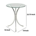 thumbnail image 3 of Modish Metal Accent Table With Glass Top Silver And Clear, 3 of 3