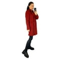thumbnail image 5 of Anastasia Fashions Double Womens Breasted Winter Coat Dark Red Size 16, 5 of 6