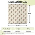 thumbnail image 2 of Beige Highland Cow Hat Scarf Pattern Square Fitted Tablecloth with Elastic Edge,Square Table Cover,Washable Elastic Table Cover for Home Kitchen Party Decor 34"x34", 2 of 6