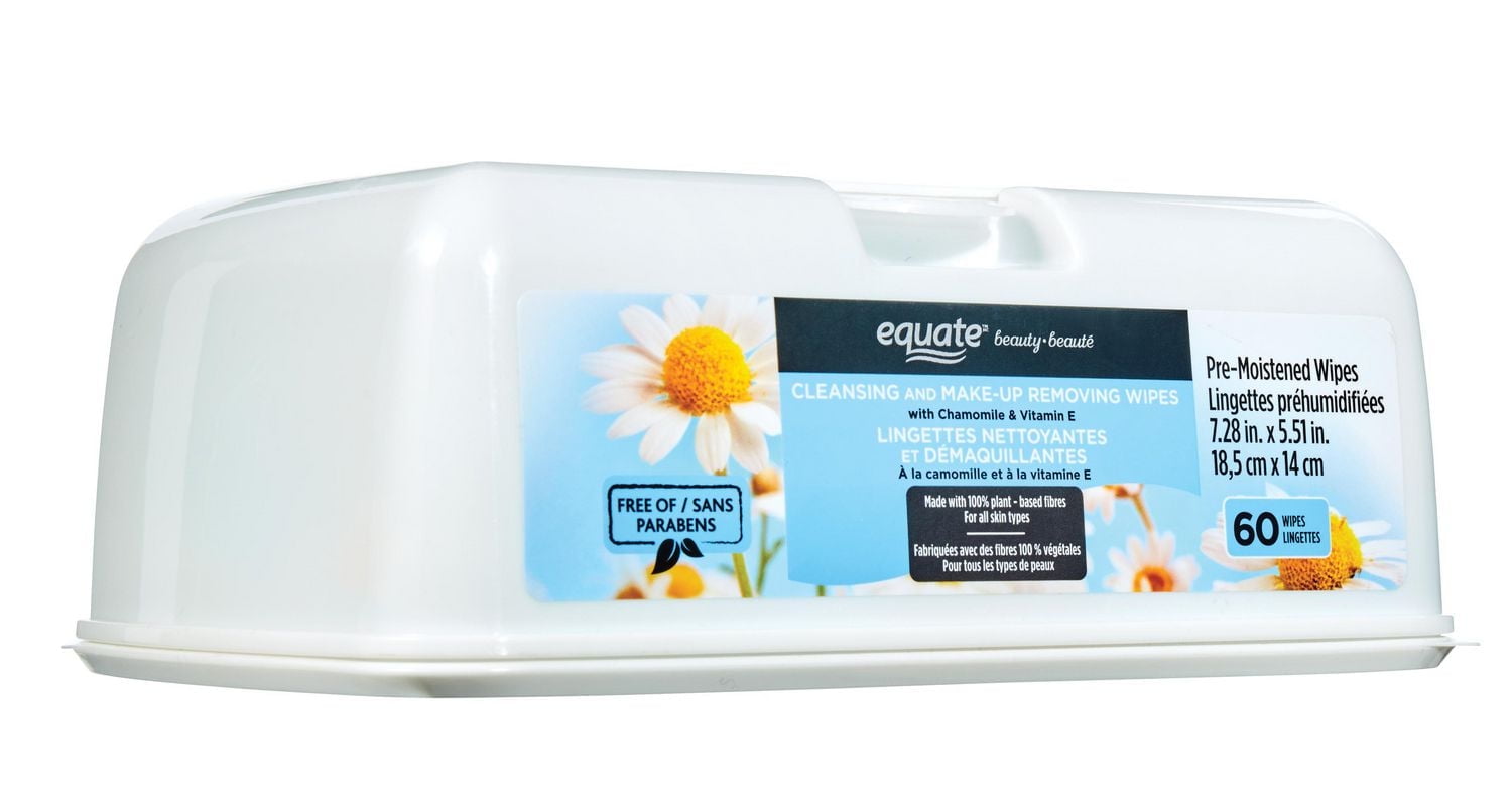 Equate Beauty Cleansing and Make-up Removing Wipes 60TUB