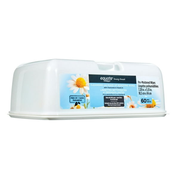 Equate Beauty Cleansing and Make-up Removing Wipes 60TUB
