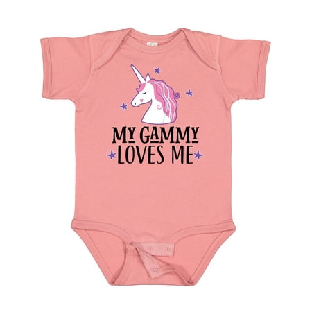 

Inktastic My Gammy Loves Me Unicorn Girls Baby Bodysuit