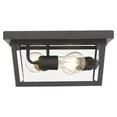 thumbnail image 3 of 3 Light Outdoor Flush Mount In Transitional Style 12 Inches Wide By 6 Inches High-Oil Rubbed Bronze Finish Z-Lite 568F-Orb, 3 of 6