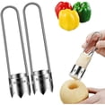 thumbnail image 1 of Herramienta para quitar semillas de pimiento rojo de acero inoxidable YZhouD 304, descorazonador de pimiento para verduras y frutas, utensilio de cocina para cortar frutas sin corazón., 1 of 6