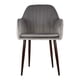 thumbnail image 3 of Set de 2 Sillas de Casa Trento Velvet Tapizadas Gris Mundo In Vanguardista, 3 of 7