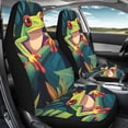 thumbnail image 4 of XYZCANDO Automobile Seat Cover Anti-Scratch Car Front Seat Cover Set Car Seat Covers Waterproof Soft Truck SUV, Frog Leaf, 4 of 10