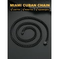 thumbnail image 6 of U7 Miami Cuban Link Chain for Mens 5mm 22inch Black Curb Cuban Necklace Stainless Steel Men's Jewlery Gift, 6 of 8