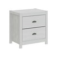 thumbnail image 5 of Miekor Furniture Albany 3 Piece Full Bed Set, Heavy Duty Solid Wood Full Size Bed Frame with Bedside Table Set of 2, White 00017, 5 of 8