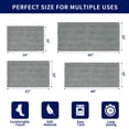 thumbnail image 4 of Subrtex Bathroom Rugs Non-Slip Chenille Soft Striped Plush Bath Mat (Light Gray, 16"x24"), 4 of 8