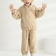thumbnail image 2 of Odeerbi 6M-11Y Niños Niñas Trajes de Invierno Polipiel Sudaderas Cuello Mofle Con Media Cremallera Pantalones de Sudadera Niños Franela Manga Larga Ropa de Dormir Set, 2 of 9