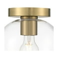 thumbnail image 3 of Possini Euro Design Kavin Modern Ceiling Light Semi Flush-Mount Fixture 8 3/4" Brass Clear Glass for Bedroom Kitchen Living Room, 3 of 6