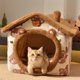 thumbnail image 4 of Pet Cat Litter Sleep House Removable Cushion & Washed Warm Cave Dog Bed Indoor Closed Type Tent House Kitten Supplies Carpet ShopWise Round, 4 of 11