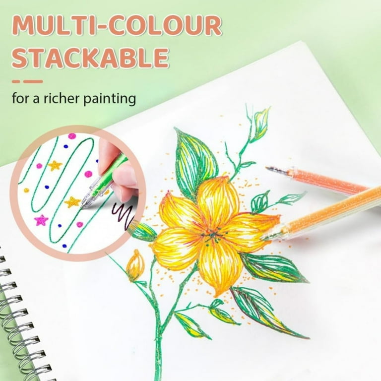 Cagnkofi​ Glitter Gel Pens with Case for Adult Coloring Books