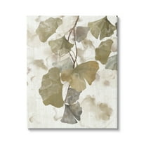Stupell Industries Rustic Ginkgo Leaves Botanical & Floral Painting Gallery Wrapped Canvas Art Print Wall Art, 16 x 20