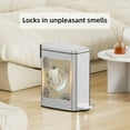 thumbnail image 2 of KSSKSS 1.6 Gallon/6L Small Bathroom Steel Step Trash Can, Soft-Close Lid & Fingerprint-Proof, Slim Wastebasket for Narrow Spaces (Silver), 2 of 8