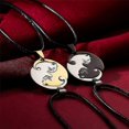 thumbnail image 3 of Stainless Steel Cat Puzzle Piece Matching Pendant Necklace Couple Friendship Neck Chain, 3 of 3