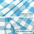 thumbnail image 5 of Gingham Checkered Rectangle Tablecloth - Waterproof Buffalo Plaid Table Cloth Stain Resistant Washable Table Cover for Picnic/Camping/Outdoor - Blue and White, 60 x 120 Inch, 5 of 6