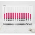 thumbnail image 5 of Bacati Ikat Dots chevron 3-Piece Crib Bedding Set - Pink Grey Girls, 5 of 7