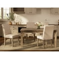 thumbnail image 4 of Morden Fort Farmhouse Dining Table Set for 4, Country Style Kitchen Table with 4 Upholstered Chairs, Rustic Vintage Dining Set for Kitchen or Breakfast Nook, 4 of 5