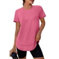 thumbnail image 3 of Ronuti Womens Workout Tops Activewear T-Shirts Short Sleeve Sun Protection Quick Dry Spring Summer, 3 of 4