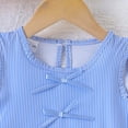 thumbnail image 6 of UAYOTSE Toddler Baby Girl Summer Outfit 6 12 18 24 Months 2T 3T 4T Crew Neck Short Sleeve T Shirt Tops and Shorts 2 Pcs Clothes Set,Sizes 18-24 Months, 6 of 6