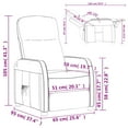 thumbnail image 4 of vidaXL Recliner Chair Black Faux Leather, 4 of 5