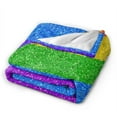 thumbnail image 2 of Kll Fleece Blanket Plush Throw Blanket Colorful Glitter Rainbow,Soft Fuzzy Cozy Flannel Blanket For Couch Sofa Bed.(40"X30"), 2 of 9