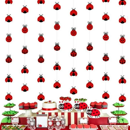 Ladybug Party Decoration Ladybug Party Hanging Banner Little Ladybug Party Decor Ladybug Hanging Decor Ladybird Party Decor Insect Theme Party Decor for Ladybug Birthday Baby Shower Supply